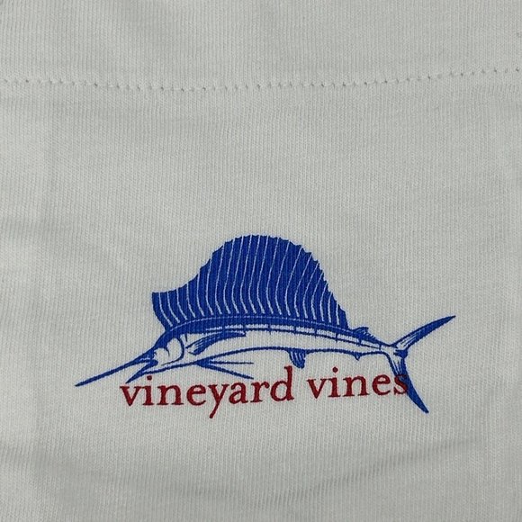 Vineyard Vines Shirt Men's‎ S White Long Sleeve Crew Neck Pocket Tee Sailfish - Picture 3 of 10